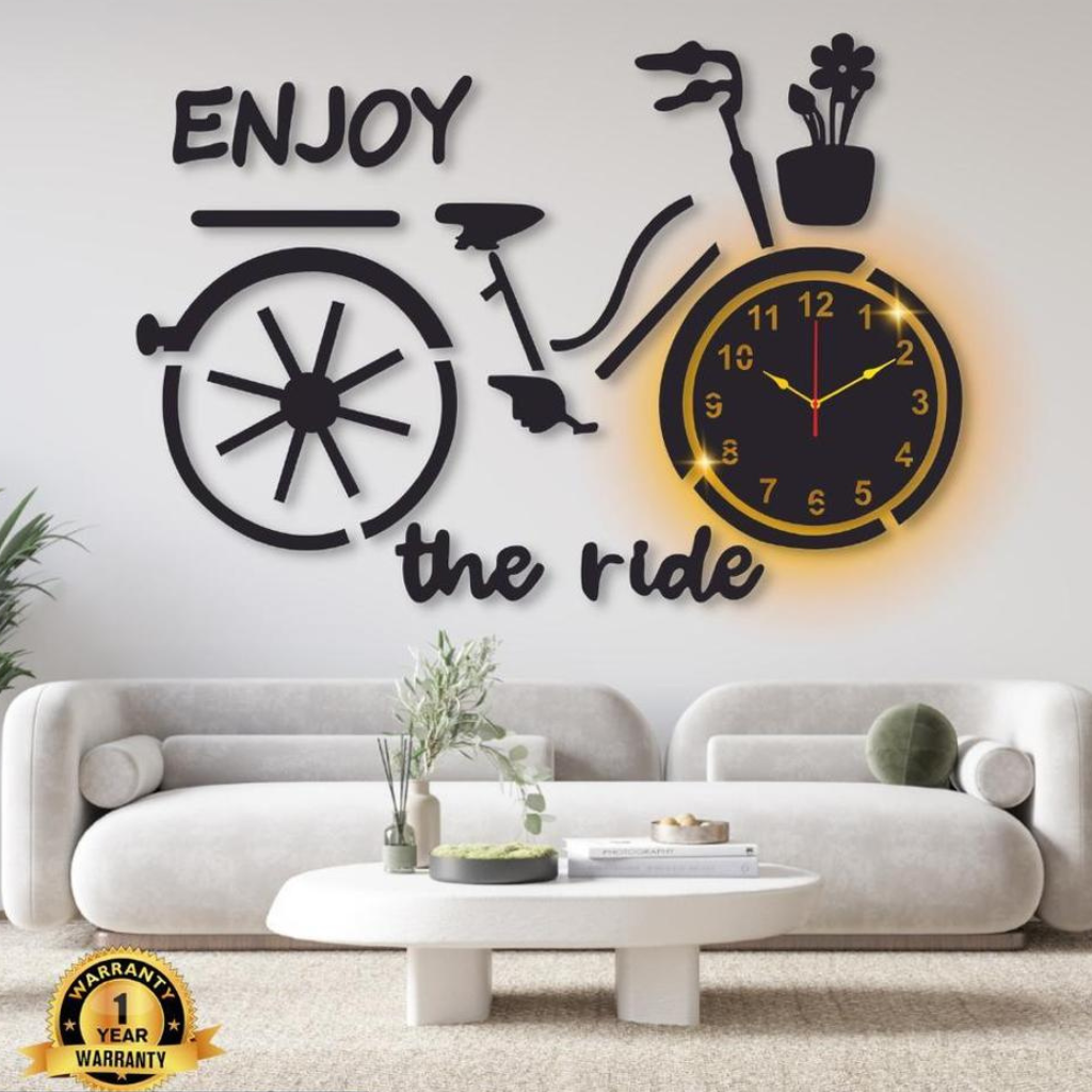 Bicycle Design  Wall Clock With Backlight
