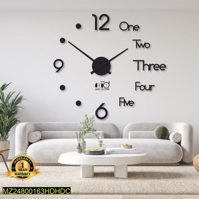 Beautiful Dot Digit Wood Wall Clock
