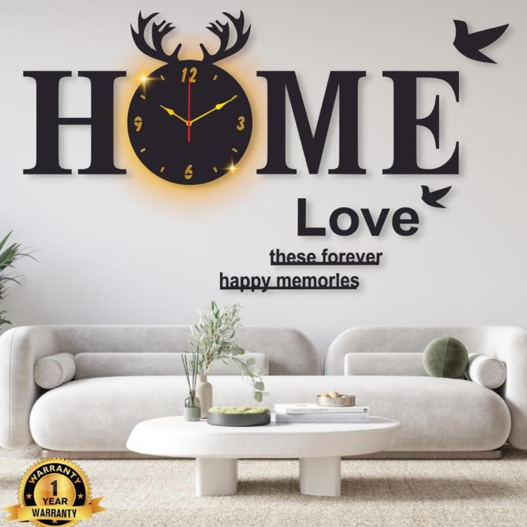 Home Design Wall Clock With Backlight