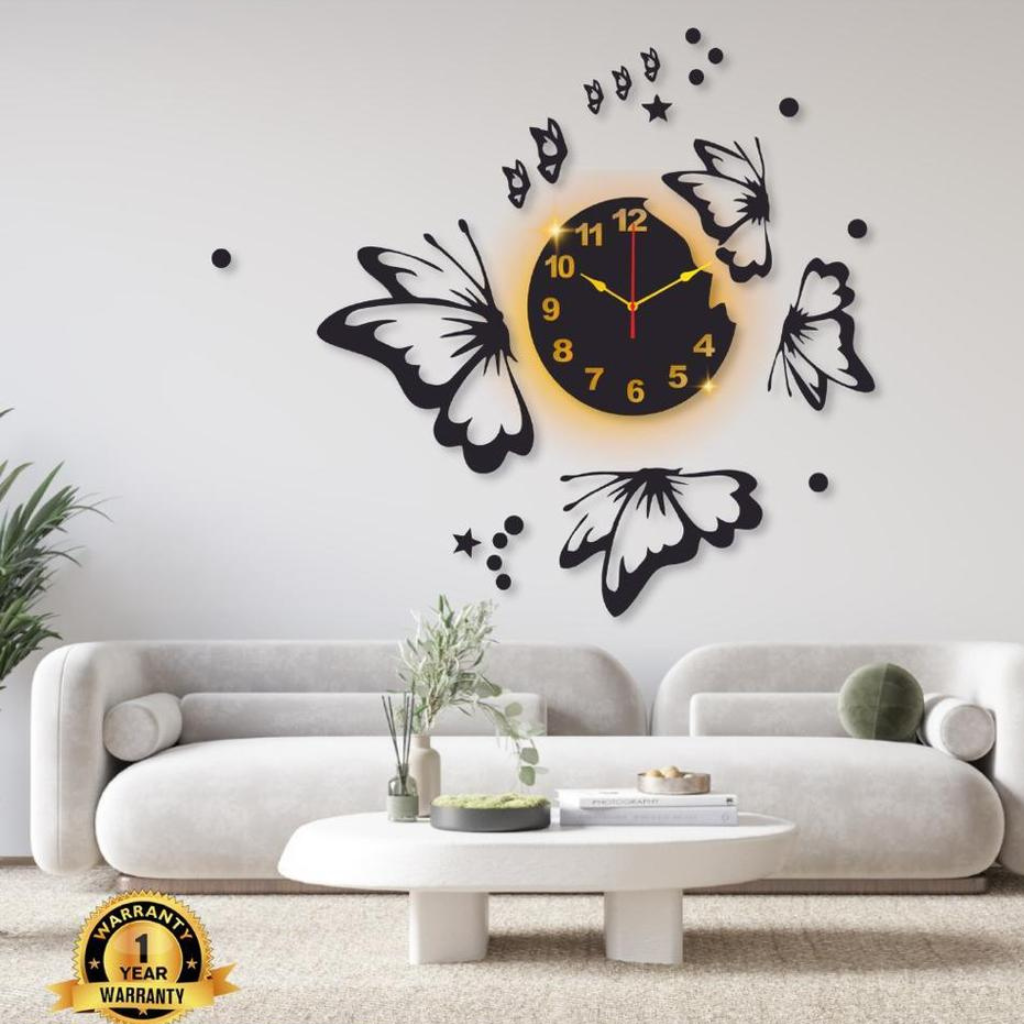 Attractive Wall Clock Designs For Homes And Office With Light