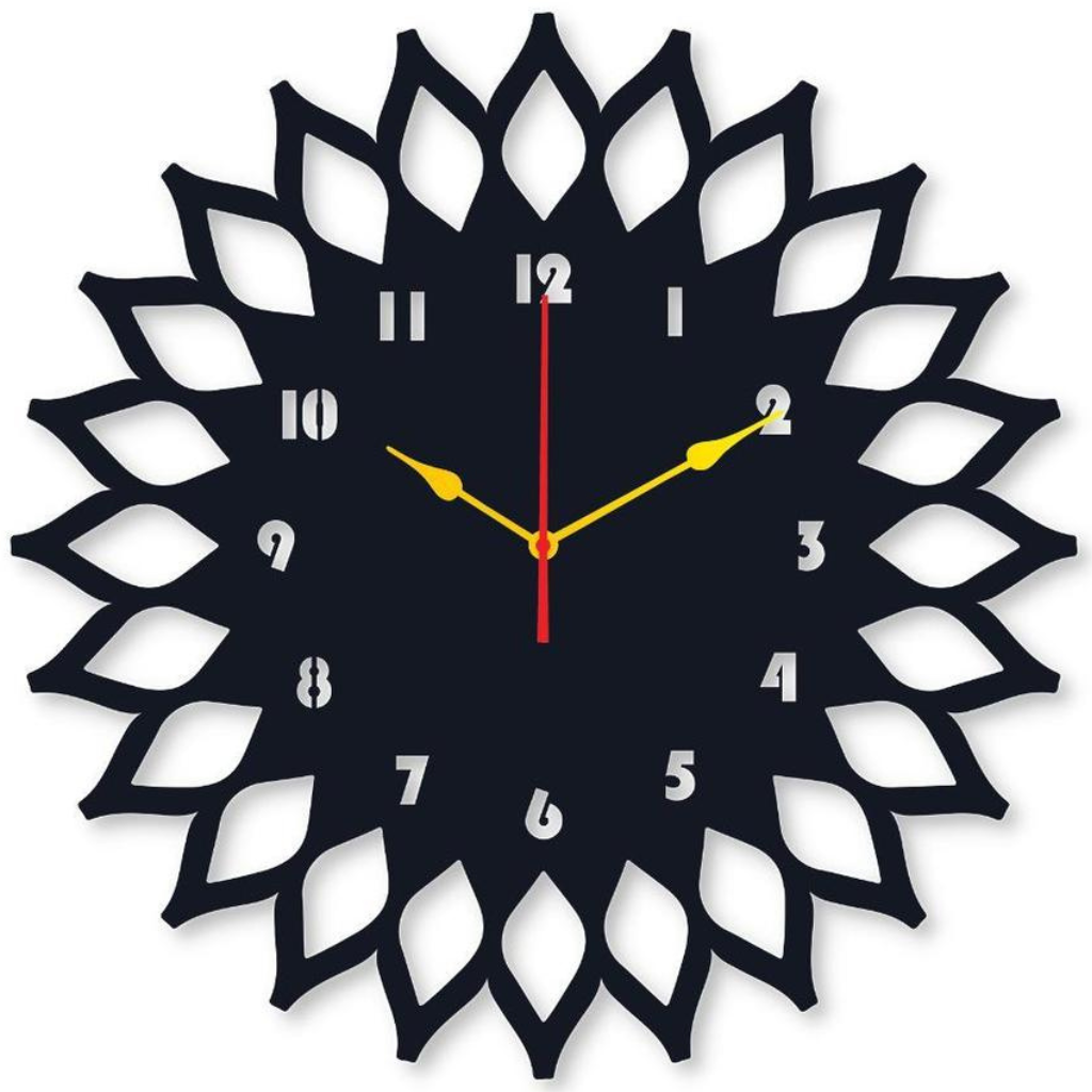 Sun Round Analogue Wall Clock