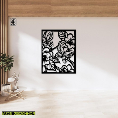 Flower Butterflies Frame, Wall Art Decor