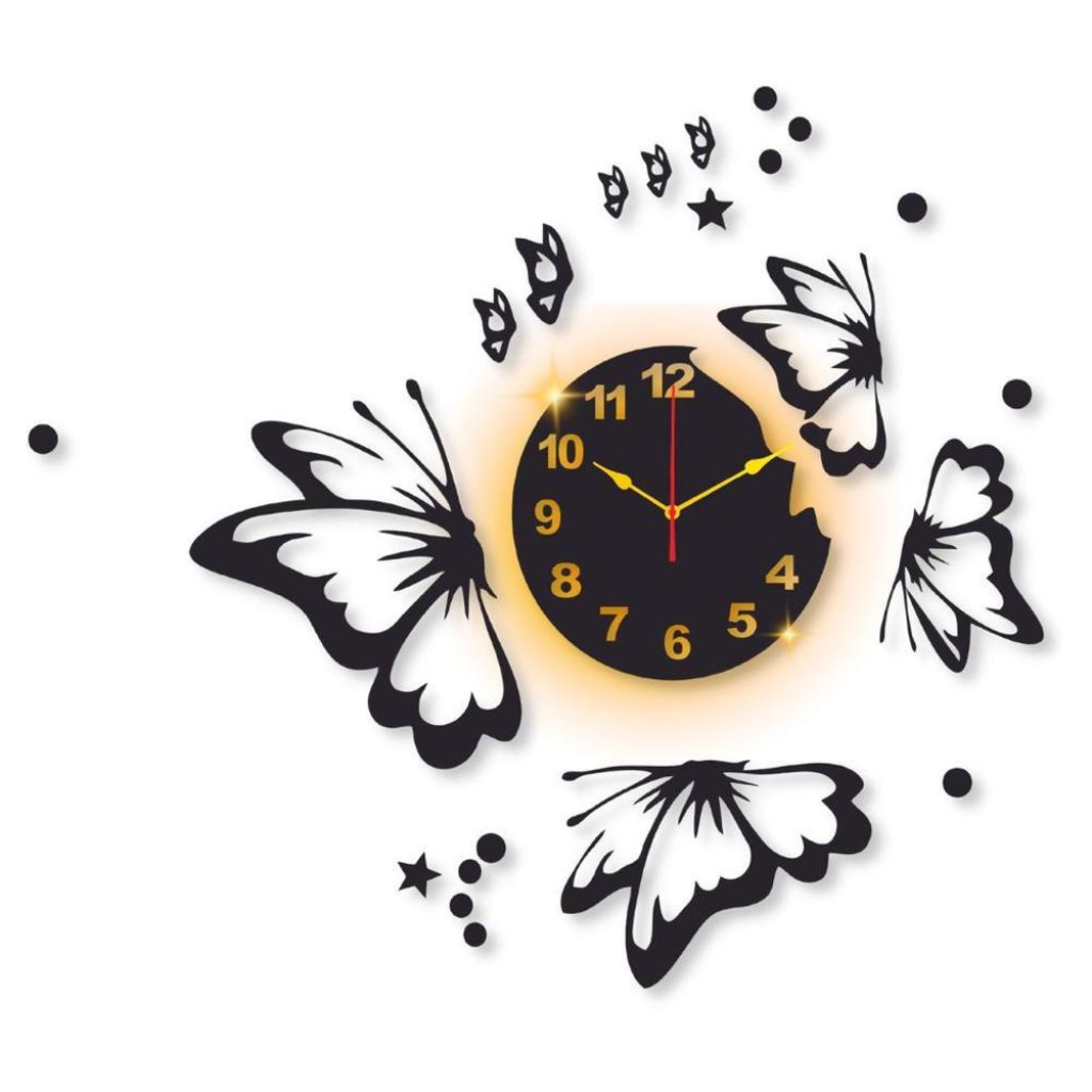 Attractive Wall Clock Designs For Homes And Office With Light