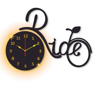 Bicycle Design Wall Clock With Backlight
