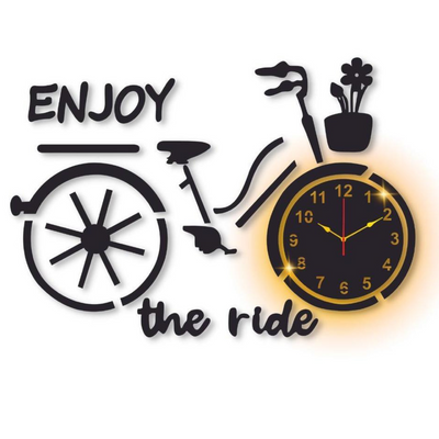 Bicycle Design  Wall Clock With Backlight