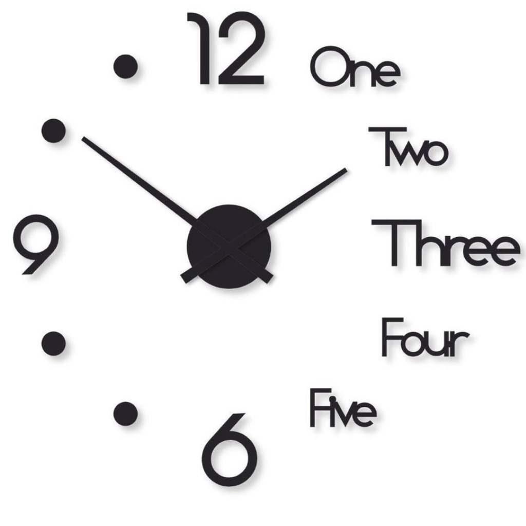 Beautiful Dot Digit Wood Wall Clock