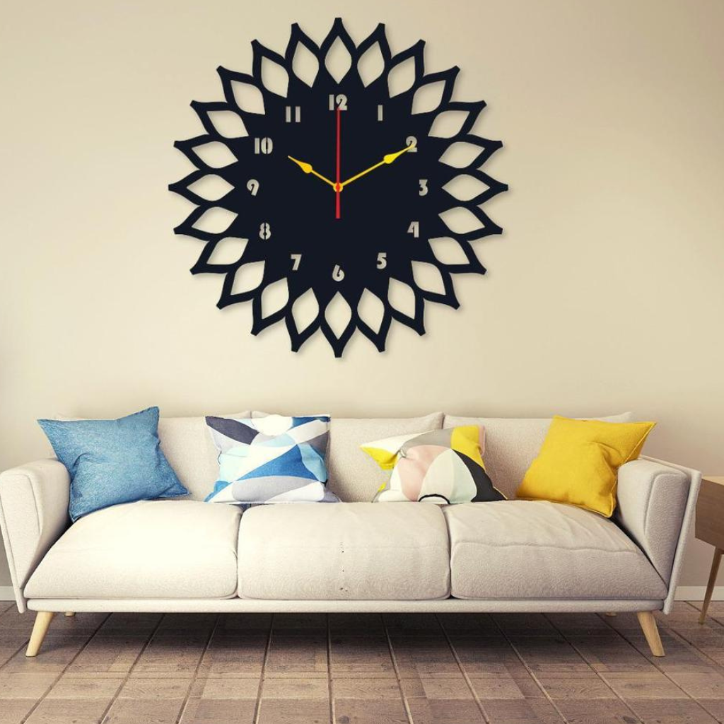 Sun Round Analogue Wall Clock