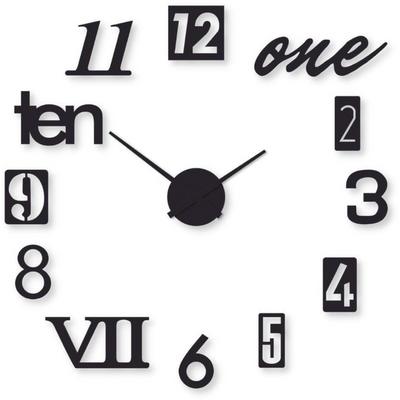 Beautiful Mix Digit Wood Wall Clock