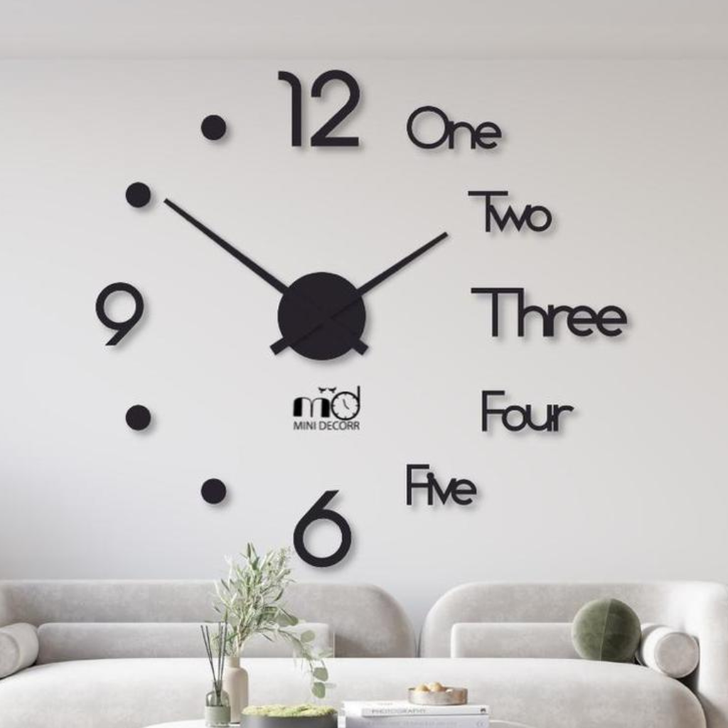 Beautiful Dot Digit Wood Wall Clock