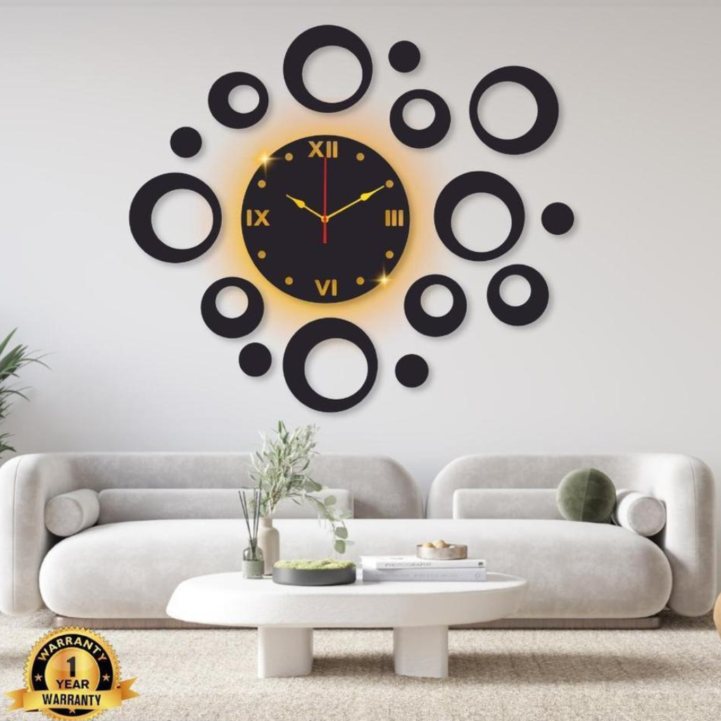 Ring Design Wall Clock With Backlight