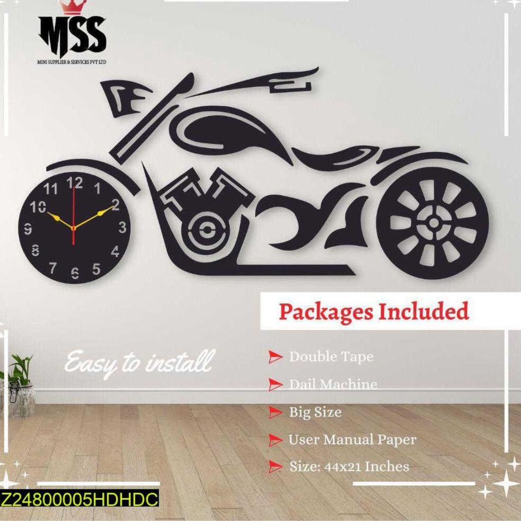 Analog Stylish Bike Design Wall Clock